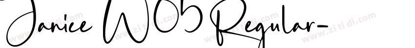 Janice W05 Regular字体转换